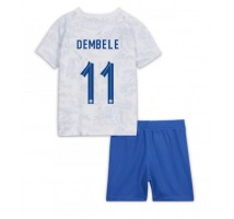 Francuska Ousmane Dembele #11 Koszulka Wyjazdowa dzieci MŚ 2022 Krótki Rękaw (+ krótkie spodenki)