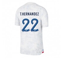 Francuska Theo Hernandez #22 Koszulka Wyjazdowa MŚ 2022 Krótki Rękaw