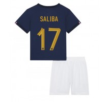 Francuska William Saliba #17 Koszulka Podstawowa dzieci MŚ 2022 Krótki Rękaw (+ krótkie spodenki)