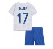 Francuska William Saliba #17 Koszulka Wyjazdowa dzieci MŚ 2022 Krótki Rękaw (+ krótkie spodenki)