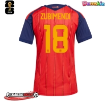 Hiszpania Martin Zubimendi #18 Koszulka Podstawowa damskie MŚ 2026 Krótki Rękaw