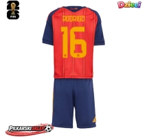 Hiszpania Rodri Hernandez #16 Koszulka Podstawowa dzieci MŚ 2026 Krótki Rękaw (+ krótkie spodenki)