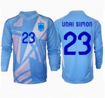 Hiszpania Unai Simon #23 Bramkarskie Koszulka Podstawowa ME 2024 Długi Rękaw