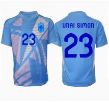 Hiszpania Unai Simon #23 Bramkarskie Koszulka Podstawowa ME 2024 Krótki Rękaw
