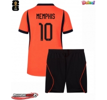 Holandia Memphis Depay #10 Koszulka Podstawowa dzieci MŚ 2026 Krótki Rękaw (+ krótkie spodenki)