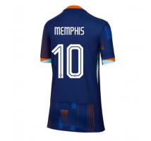 Holandia Memphis Depay #10 Koszulka Wyjazdowa damskie ME 2024 Krótki Rękaw
