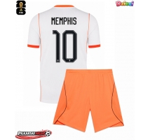 Holandia Memphis Depay #10 Koszulka Wyjazdowa dzieci MŚ 2026 Krótki Rękaw (+ krótkie spodenki)