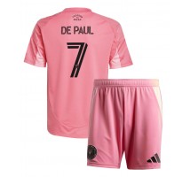 Inter Miami Rodrigo De Paul #7 Koszulka Podstawowa dzieci 2025-26 Krótki Rękaw (+ krótkie spodenki)