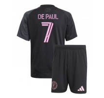 Inter Miami Rodrigo De Paul #7 Koszulka Wyjazdowa dzieci 2025-26 Krótki Rękaw (+ krótkie spodenki)