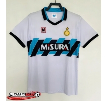 Inter Milan 1990-1991 Koszulka Retro Wyjazdowa Krótki Rękaw