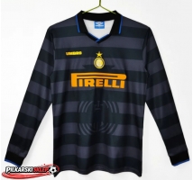 Inter Milan 1997-1998 Koszulka Retro Trzecia Długi Rękaw