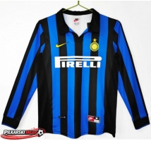 Inter Milan 1998-1999 Koszulka Retro Podstawowa Długi Rękaw