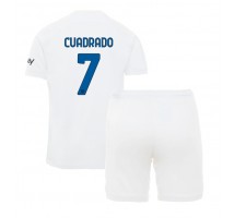 Inter Milan Juan Cuadrado #7 Koszulka Wyjazdowa dzieci 2023-24 Krótki Rękaw (+ krótkie spodenki)