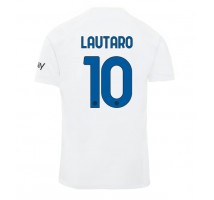 Inter Milan Lautaro Martinez #10 Koszulka Wyjazdowa 2023-24 Krótki Rękaw