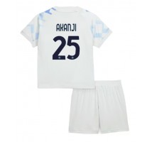 Inter Milan Manuel Akanji #25 Koszulka Wyjazdowa dzieci 2025-26 Krótki Rękaw (+ krótkie spodenki)