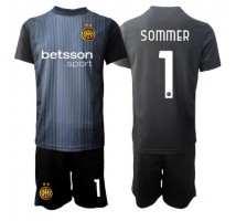 Inter Milan Yann Sommer #1 Bramkarskie Koszulka Podstawowa dzieci 2025-26 Krótki Rękaw (+ krótkie spodenki)