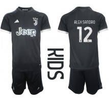 Juventus Alex Sandro #12 Koszulka Trzecia dzieci 2023-24 Krótki Rękaw (+ krótkie spodenki)