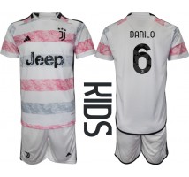 Juventus Danilo Luiz #6 Koszulka Wyjazdowa dzieci 2023-24 Krótki Rękaw (+ krótkie spodenki)