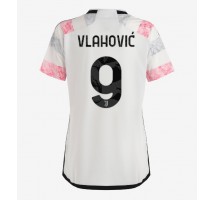 Juventus Dusan Vlahovic #9 Koszulka Wyjazdowa damskie 2023-24 Krótki Rękaw