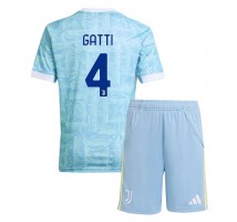 Juventus Federico Gatti #4 Koszulka Wyjazdowa dzieci 2025-26 Krótki Rękaw (+ krótkie spodenki)
