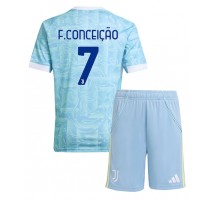 Juventus Francisco Conceicao #7 Koszulka Wyjazdowa dzieci 2025-26 Krótki Rękaw (+ krótkie spodenki)