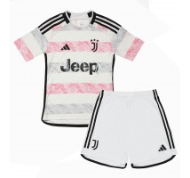Juventus Koszulka Wyjazdowa dzieci 2023-24 Krótki Rękaw (+ krótkie spodenki)