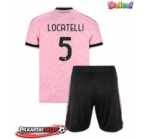 Juventus Manuel Locatelli #5 Koszulka Wyjazdowa dzieci 2026-27 Krótki Rękaw (+ krótkie spodenki)