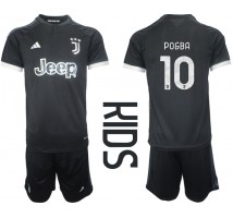 Juventus Paul Pogba #10 Koszulka Trzecia dzieci 2023-24 Krótki Rękaw (+ krótkie spodenki)