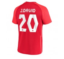 Kanada Jonathan David #20 Koszulka Podstawowa MŚ 2022 Krótki Rękaw
