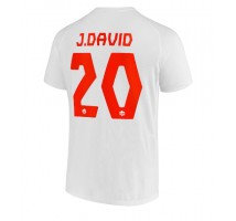 Kanada Jonathan David #20 Koszulka Wyjazdowa MŚ 2022 Krótki Rękaw