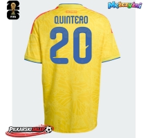Kolumbia Juan Fernando Quintero #20 Koszulka Podstawowa MŚ 2026 Krótki Rękaw