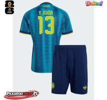 Kolumbia Yerry Mina #13 Koszulka Wyjazdowa dzieci MŚ 2026 Krótki Rękaw (+ krótkie spodenki)