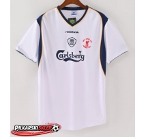 Liverpool 2001-2002 Koszulka Retro Wyjazdowa Krótki Rękaw