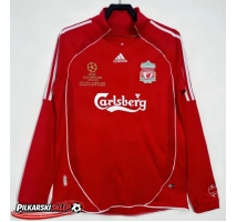 Liverpool 2006-2008 Champions League Koszulka Retro Podstawowa Długi Rękaw