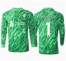 Liverpool Alisson Becker #1 Bramkarskie Koszulka Wyjazdowa 2024-25 Długi Rękaw