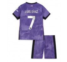 Liverpool Luis Diaz #7 Koszulka Trzecia dzieci 2023-24 Krótki Rękaw (+ krótkie spodenki)