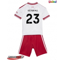 Liverpool Victor Munoz #23 Koszulka Wyjazdowa dzieci 2026-27 Krótki Rękaw (+ krótkie spodenki)