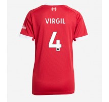 Liverpool Virgil van Dijk #4 Koszulka Podstawowa damskie 2025-26 Krótki Rękaw