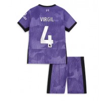 Liverpool Virgil van Dijk #4 Koszulka Trzecia dzieci 2023-24 Krótki Rękaw (+ krótkie spodenki)