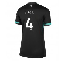 Liverpool Virgil van Dijk #4 Koszulka Wyjazdowa damskie 2024-25 Krótki Rękaw