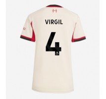 Liverpool Virgil van Dijk #4 Koszulka Wyjazdowa damskie 2025-26 Krótki Rękaw
