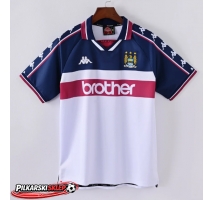Manchester City 1997-1998 Koszulka Retro Wyjazdowa Krótki Rękaw