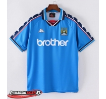 Manchester City 1997-1999 Koszulka Retro Podstawowa Krótki Rękaw