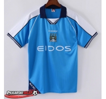 Manchester City 1999-2001 Koszulka Retro Podstawowa Krótki Rękaw
