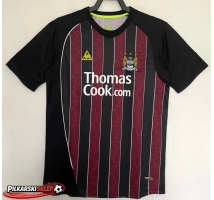 Manchester City 2008-2009 Koszulka Retro Wyjazdowa Krótki Rękaw