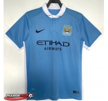 Manchester City 2015-2016 Koszulka Retro Podstawowa Krótki Rękaw