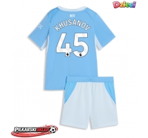 Manchester City Abdukodir Khusanov #45 Koszulka Podstawowa dzieci 2026-27 Krótki Rękaw (+ krótkie spodenki)