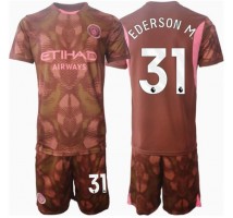Manchester City Ederson Moraes #31 Bramkarskie Koszulka Podstawowa dzieci 2024-25 Krótki Rękaw (+ krótkie spodenki)