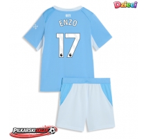 Manchester City Enzo Fernandez #17 Koszulka Podstawowa dzieci 2026-27 Krótki Rękaw (+ krótkie spodenki)