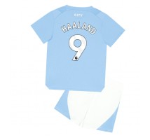 Manchester City Erling Haaland #9 Koszulka Podstawowa dzieci 2023-24 Krótki Rękaw (+ krótkie spodenki)